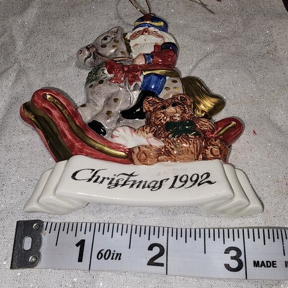 Fitz and Floyd 1992 Nutcracker Sweets Rocking Horse Christmas Ornament - Picture 5 of 7